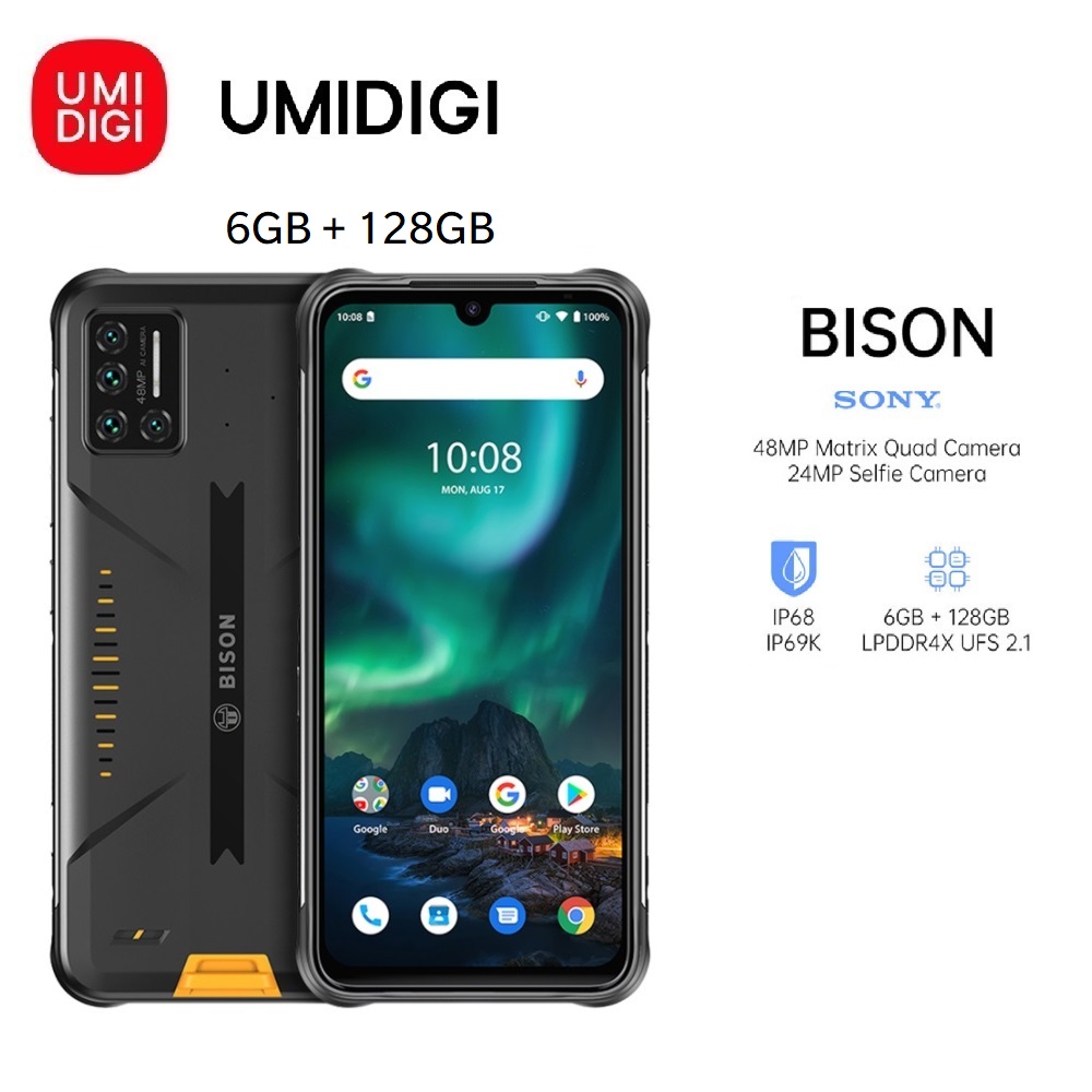 UMIDIGI SG Official | BISON | NFC Google Pay | IP68 IP69K Waterproof | 6.3 FHD 2K Display | 48MP Sony Camera | 5000mAh SG 3 Pin 18W Fast Charging
