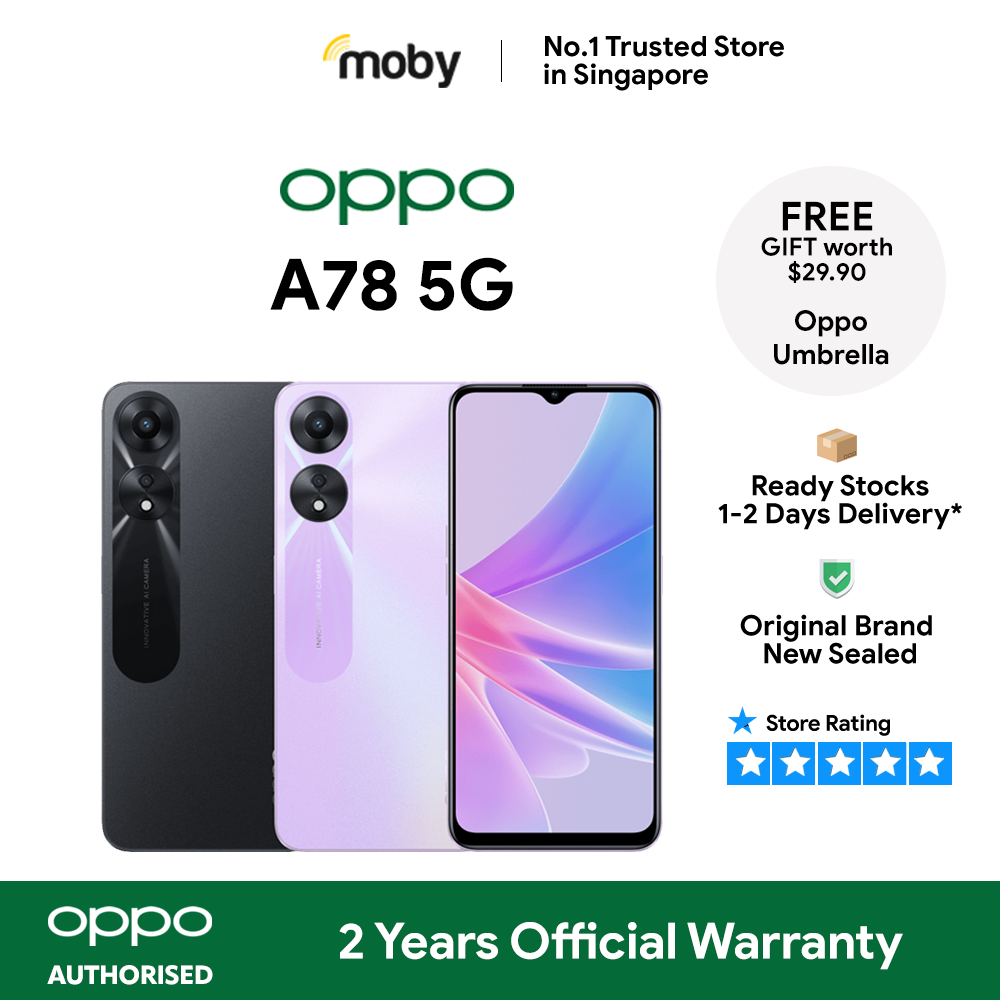OPPO A78 5G 128GB | 2 Years Official Warranty | Telco